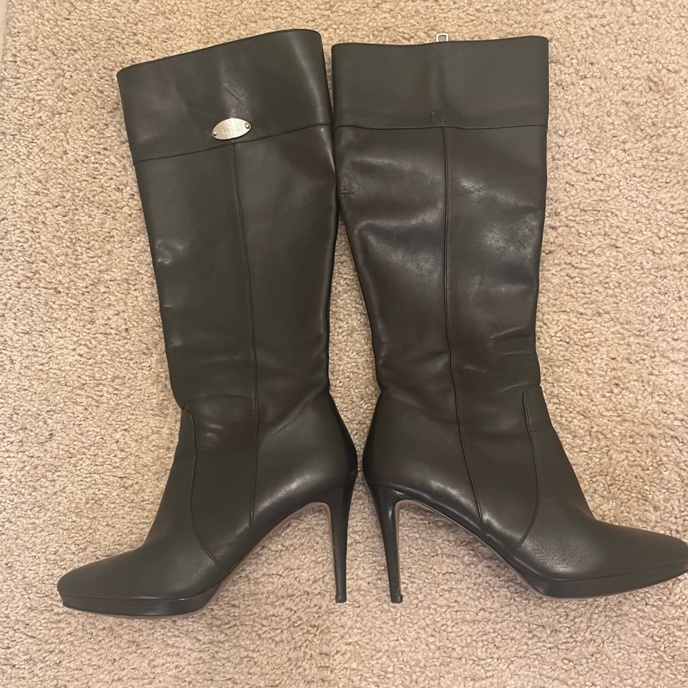 Genuine leather COACH knee high boots
